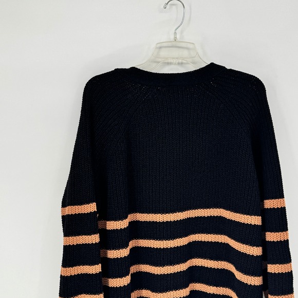 Torrid Womens 2X Black Tan Striped Raglan Button Down Cardigan Sweater NWT - Picture 9 of 13